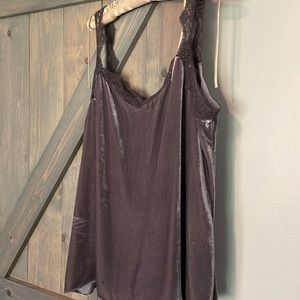Sundance grey velvet camisole